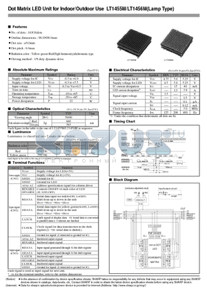 LT1455M datasheet - Dot Matrix LED Unit for Indoor/Outdoor Use(Lamp Type)