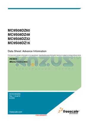 MC9S08DZ60 datasheet - Microcontrollers