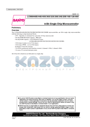 LC866448B datasheet - 8-Bit Single Chip Microcontroller