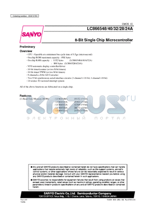 LC866532A datasheet - 8-Bit Single Chip Microcontroller