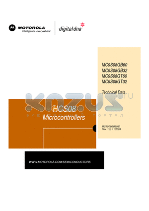 MC9S08GB60 datasheet - Microcontrollers