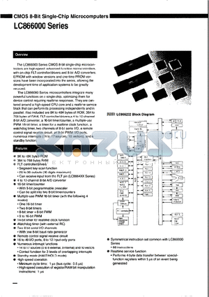 LC86P6648 datasheet - CMOS 8-Bit Single-Chip Microcomputers