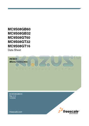 MC9S08GB32CFD datasheet - Microcontrollers
