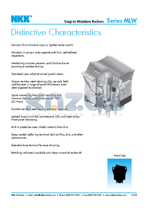 MLW3012-28 datasheet - Snap-in Miniature Rockers