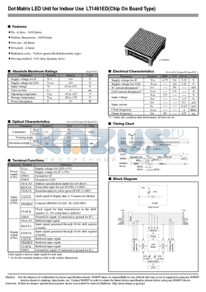 LT1461ED datasheet - Dot Matrix LED Unit for Indoor Use (Chip On Board Type)