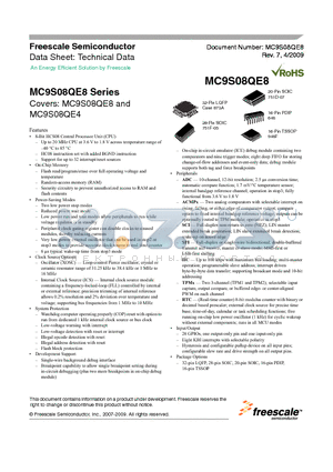 MC9S08QE8CWL datasheet - 8-Bit HCS08 Central Processor Unit