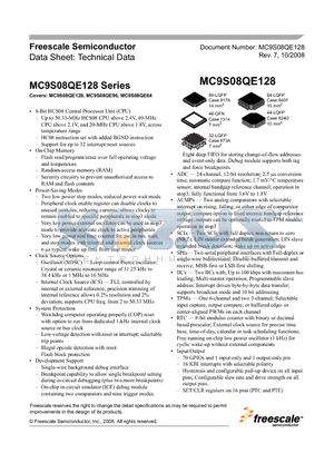 MC9S08QE96CLD datasheet - 8-Bit HCS08 Central Processor Unit (CPU)