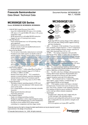 MC9S08QE96CLK datasheet - 8-Bit HCS08 Central Processor Unit (CPU)