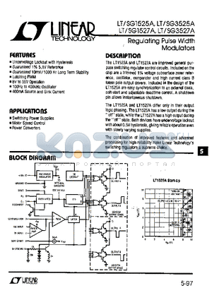 LT1525 datasheet - Regulating Pulse Width Modulators