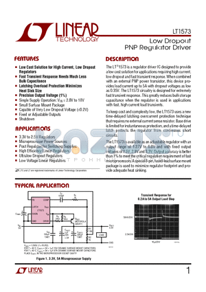 LT1573CS8-2.5 datasheet - Low Dropout PNP Regulator Driver