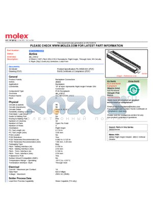 MM-B2500-R960 datasheet - 2.54mm (.100