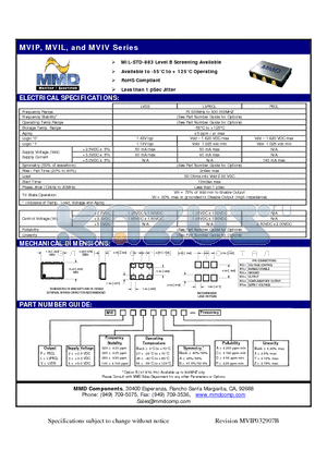 MVIL202027C datasheet - MIL-STD-883 Level B Screening Available