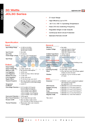 JCL3024S05 datasheet - DC-DC Power Supplies