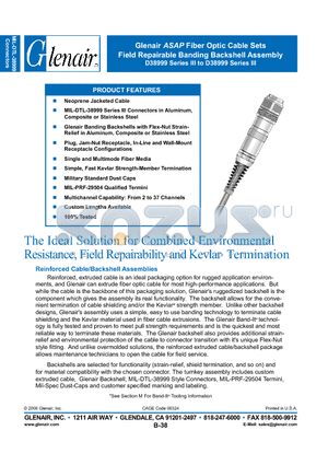 FO1002SH7SH7 datasheet - Fiber Optic Cable Sets Field Repairable Banding Backshell Assembly