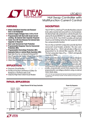 LT1640AH datasheet - Hot Swap Controller