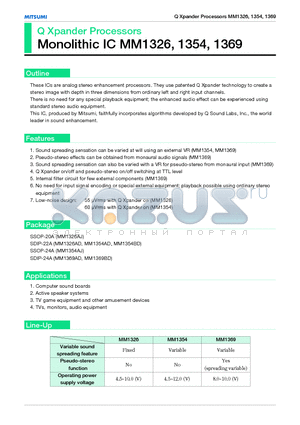 MM1369BD datasheet - Q Xpander Processors