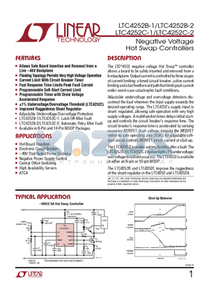 LT1640AL datasheet - Negative Voltage Hot Swap Controllers