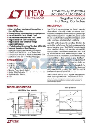 LT1641-2 datasheet - Negative Voltage Hot Swap Controllers