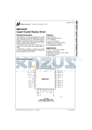 MM145453V datasheet - Liquid Crystal Display Driver