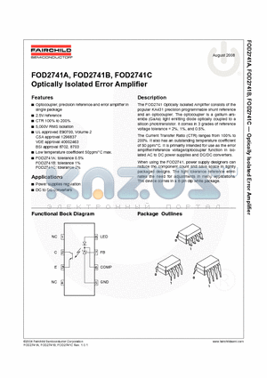 FOD2741C datasheet - Optically Isolated Error Amplifier
