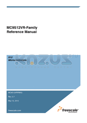 MC9S12VR datasheet - MC9S12VR-Family Reference Manual