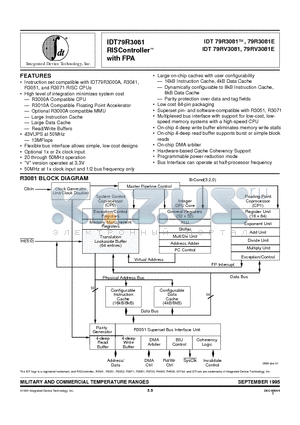 IDT79R3081E-25PFM datasheet - RISController with FPA