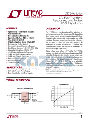 LT1764AET-1.8 datasheet - 3A, Fast Transient Response, Low Noise,LDO Regulators