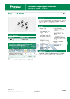 LCE datasheet - Transient Voltage Suppression Diodes