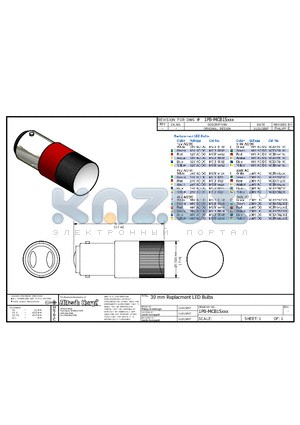 MCB15124 datasheet - 30 mm Replacment LED Bulbs