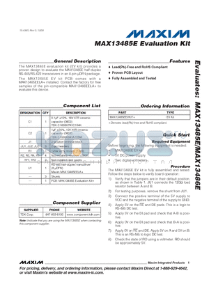 MAX13485E_08 datasheet - Evaluation Kit