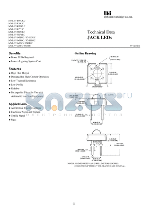 MVL-974HBC datasheet - JACK LEDs