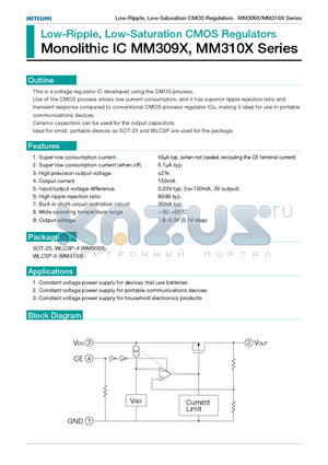 MM3094A datasheet - Low-Ripple, Low-Saturation CMOS Regulators Monolithic IC