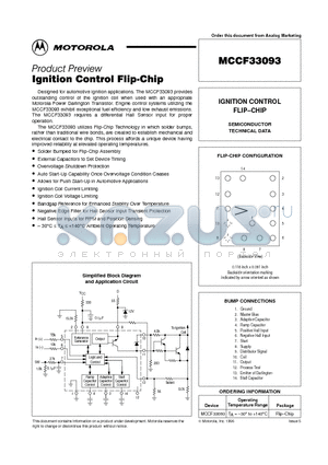 MCCF33093 datasheet - IGNITION CONTROL FLIP-CHIP