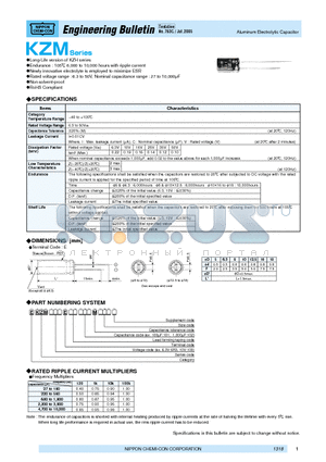 EKZM350ESS152MK30S datasheet - Aluminum Electrolytic Capacitor