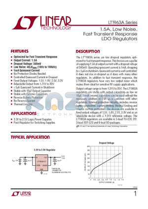 LT1963AEQ-1.5 datasheet - 1.5A, Low Noise, Fast Transient Response LDO Regulators