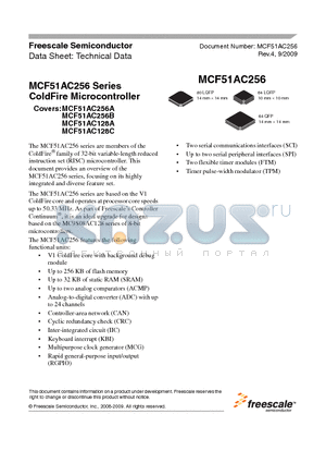 MCF51AC128AVPUE datasheet - ColdFire Microcontroller