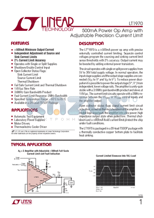 LT1970CFE datasheet - 500mA Power Op Amp with Adjustable Precision Current Limit