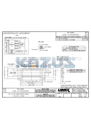 LCM-S12232GSF datasheet - 122x32 DOT MATRIX GRAPHIC MODULE