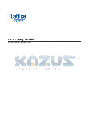 LCMXO1200LUTSC-3FTN324I datasheet - MachXO Family Data Sheet