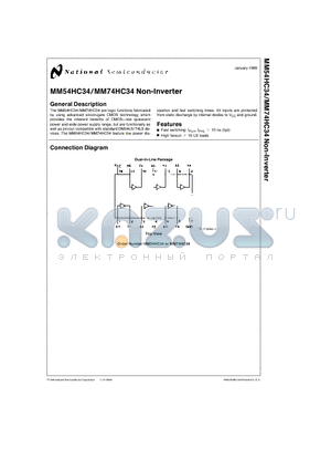 MM54HC34 datasheet - Non-Inverter