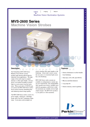 MVS-2601 datasheet - Machine Vision Strobes