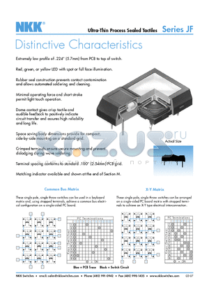 JF15AP1CF datasheet - Ultra-Thin Process Sealed Tactiles