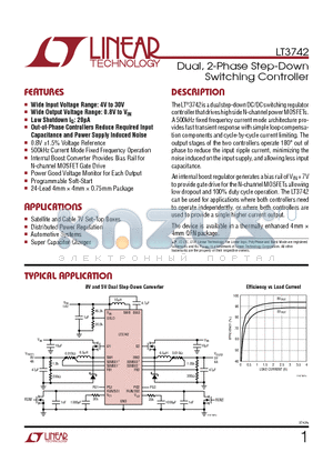LT3430 datasheet - Dual, 2-Phase Step-Down Switching Controller Programmable Soft-Start