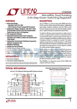 LT3508 datasheet - Monolithic Dual Tracking