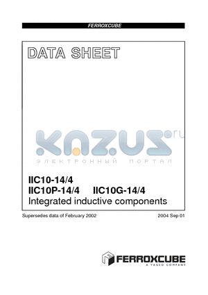 IIC10G-14/4-3F4 datasheet - Integrated inductive components