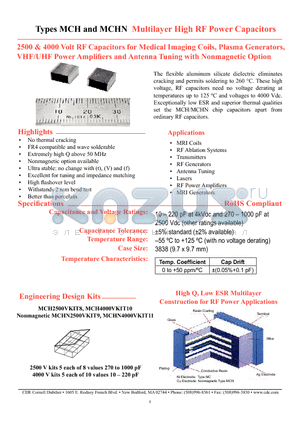 MCH38FK471J-Y datasheet - Multilayer High RF Power Capacitors