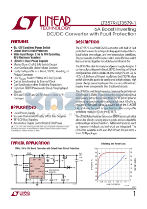 LT3579EUFD-PBF datasheet - 6A Boost/Inverting DC/DC Converter with Fault Protection