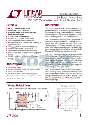 LT3579IFE-1-PBF datasheet - 6A Boost/Inverting DC/DC Converter with Fault Protection