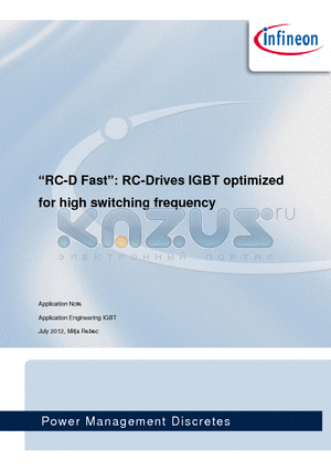 IKU15N60R datasheet - RC-D Fast: RC-Drives IGBT optimized for high switching frequency