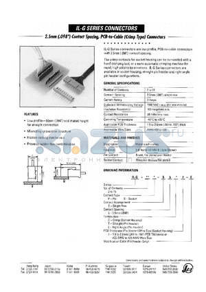 IL-G-15P-S3L2-E datasheet - 2.5mm Contact Spacing PCB-to-Cable Connectors
